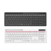 아이노트 K708RB 무선+블루투스 5.0 멀티 커넥트 키보드 태블릿 거치, 블랙