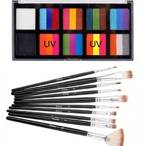 특수분장 재료 분장사 흉터 메이크업 수성 얼굴 바디 페인팅 키트 pinturas maquillaje Pintura 체식 크리스마스 할로윈 키즈 페이스 페인트 스페셜, 13 set