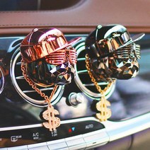 아이나비 힙합독 목걸이 풀구성 차량용 송풍구 방향제, 로즈골드_블랙체리_로즈골드목걸이