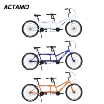 접이식 2인용 자전거 2인 3인용 커플 2인승 가족 한강 데이트 바이크, 26inch single speed, 파란색