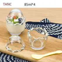 TANC 요거트병 푸딩병 잼병 꿀병 꿀단지 달걀유리 컵85ml4, default