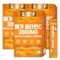 메가 비타민C 3000 (10개월분 ) 분말 스틱 3박스(300포) 100 순수비타민C
