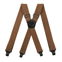1pc 3.5120cm 남성용 서스펜더 성인 4 클립 망 멜빵 x 유형 탄성 조절 스트랩 와이드 브레이스 작업 남성 jockstrap, 낙타-120cm