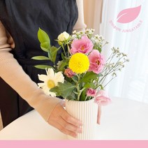 정아네식탁 꽃정기구독 생화배송 중형 볼륨포장, 단품