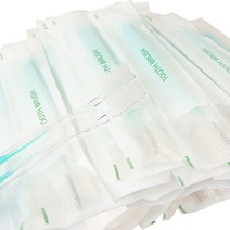와이디무역 일회용칫솔 고급미세모 원터치 포장 100개 tooth brush 호텔 어매니티, 원터치그린 100개