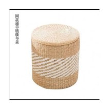 수납 쇼파 서랍형 벤치 의자 새로운 수제 빨대 단단한 나무 신발 변경 오토만 등나무 보관 의자 앉을 수 있는 발 소파, Dia29xH33cm S179