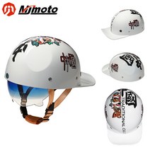 쇼에이 헬멧 풀페이스 시스템 오픈페이스 클래식 agv 빈티지 오픈 페이스 오토바이 헬멧 캐주얼 야구 모자, 10 NO.10