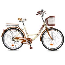 중학생자전거 두발 청소년 어린이 주니어 고학년 학생, 단일 속도24 브라운여신 버전24인치