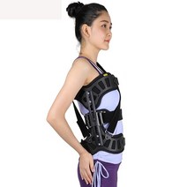 1pc 조정 가능한 척추 측만증 자세 교정기 수술 후 회복 성인을위한 척추 보조 보조기 건강 관리 핫, 검은색