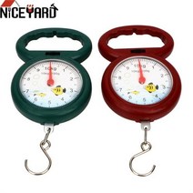 손저울 저울 여행용 캐리어 디지털 휴대용 고리 NICEYARD 미니 포인터 걸이식 스프링 밸런스 10kg 무게 낚시 포켓, 01 1Pcs Random Color, 01 1Pcs Random Color