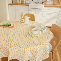 데일리라이프 체크 방수 식탁보, 04)애플옐로우(방수), 직사각(130x210)