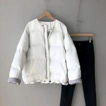 여성 경량 다운 흰색 점퍼 패딩 자켓 슬림 오버핏 캐주얼 자켓 수지 현아 아이유 중년 간절기 40대