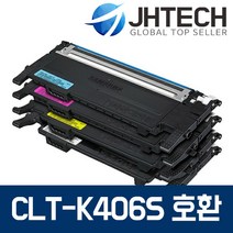 삼성 CLT-K406S 토너 CLX-3300 SL-C463W CLP-360 C467W 3307W, 1set, 삼성 CLP-364 토너 CLT-K406S C406S M406S Y406S 4색