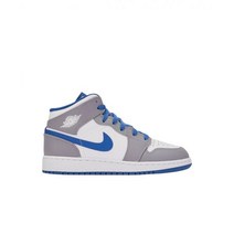 GS 조던 1 미드 시멘트 그레이 트루 블루 Jordan Mid Cement Grey True Blue
