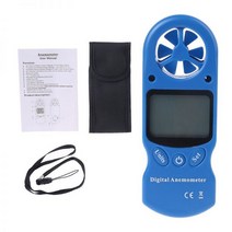 풍향계 풍속계 풍량계 풍향풍속계 풍속측정기 3 in 1 디지털 온도계 습도계 온도 습도 측정 야외용 휴대용 lcd 미터, 검은색