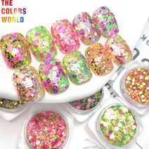 셀프네일 TT3 믹스 육각형 hunky 봄 색상 반짝이 손톱 네일 아트 장식 텀블러 공예품 DIY 액세서리 파티 공, 34 MS1023   500g