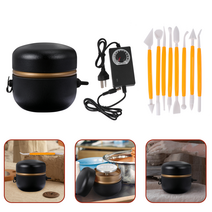 토련기 도예공방 가정용 전동 도예 공예 공방 체험 도자기 빚는 기계 분말소분기 주파수변환기 도자기가마 열프레스기 국소배기장치 진공 도자기전기가마 정량충진기 세라믹 선반 점토 바퀴, Au 플러그, 1 건