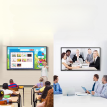 Dezhi 스마트 멀티미디어 교육용 올인원 터치 스크린 PC 컴퓨터 회의 교실 칠판, win10/I3/8G/128G, 98 인치 터치 올인원