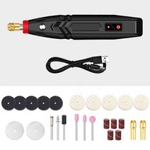 미니 핸드 충전식 그라인더 소형 전동 조각기 연마기 마이크로 전기 조각 펜 기계 키트 작은 리튬 배터리 연삭 연마 마커 나무 조각 옥 레터링 조각사, 검은색