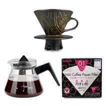 ND뉴드리퍼 도자기드리퍼 철유 1~2인용 하리오필터 핸드드립3종세트