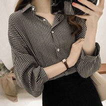 여대생 개강룩 코디법 귀여운 체크 셔츠 데일리 패션Y/NPD:YD2003Y +P1