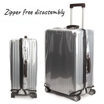 여행용 세트 투명 PVC 수하물 방진 커버 지퍼 분해 롤링 여행 방수 가방 악세사리, [05] 500um Zipper
