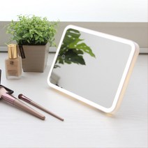 뷰티거울 조명 탁상거울 LED 화장거울 LED조명거울 깔끔한스타일 욕실면도거울 심플한, 블랙