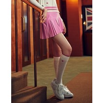 22FW [PREMIUM] 핑크 배색 포인트 플리츠 밴딩 스커트 DNSK2C603P1