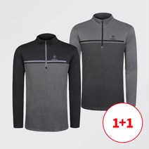 [이지바이] (1+1) 남성 겨울 데일리핫 빅사이즈 후끈 기모 등산 아웃도어 티셔츠