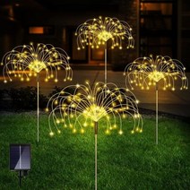 태양광정원등계단조명 옥상조경공사 led 태양 불꽃 놀이 방수 야외 민들레 diy 모양 램프 플래시 문자열 요정 정원 풍경 잔디 장식, 온난한 백색 (1pcs), 90 led 조명