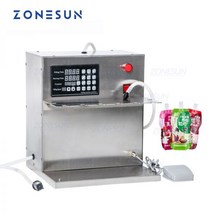 ZONESUN-전기 수치 컨트롤 스퀴즈 스파우트 파우치 향 주머니 물 액체 팩 충전기 주스 및 청량 음료 주입 필러, EU