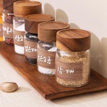 원목 내열유리 밀폐 우드뚜껑 양념병 중 260ml (CRO0016), 1개
