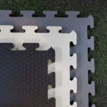 이디티씨 블랙스퀘어 홈트 헬스장 헬스 층간소음방지 운동 고경도 홈짐 매트 4p 1세트, 블랙