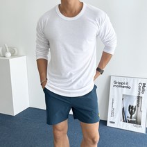 데일트 남자 머슬핏 U넥 오버핏 긴팔티