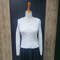 [백화점SAY][파파야] 스퀘어넥 크롭 골지 가디건 PNNRCD001A