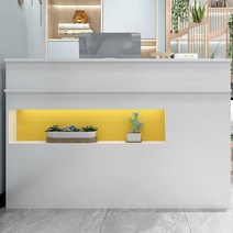 계산대 카운터 포스기 매장 인포데스크 가게 살롱 편의점 프론트 의류 심플 4, 150x50x100cm, 옐로우