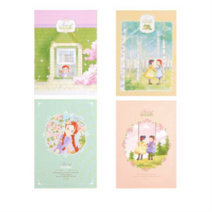 플라잉웨일즈 빨강머리앤 감성 편지지 4종 세트, 자작나무. 해피데이. 친구. 초록지붕, 2세트