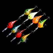 +플로팅미노우 9cm 11.2g+ 크랭크미노우 루어낚시 롱빌, 색상랜덤