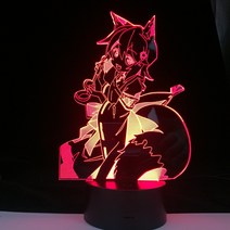 도움이되는 여우 Senko san Anime 7 /16 색깔 아이들을위한 3d Led 밤 빛 침실 훈장 Dropshipping 원격 제어|LED Night Lights|, 1개, 16 color with remote, 단일