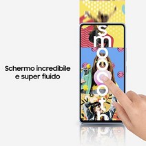 Samsung Galaxy A53 5G 스마트폰 Android 디스플레이 Infinity-O FHD+ Super AMOLED 6.5인치¹ 6GB RAM 및 128GB 확장형 내부 메모리² 배터리 5 000mAh 어썸 블랙[이탈리아어 버전]-32875, 푸른, 6/128GB