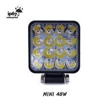 와이앤케이몰 방수가능 차량장착용 안개등 보조등 85MM 집중형 LED써치라이트 MINI 48와트 미니형 12V-24V 서치라이트
