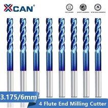 니블러 철판 가위 커터 XCAN-카바이드 밀링 4 플루트 CNC 라우터 비트 알루미늄 황동 절단용 3.175-6mm 생크 플랫 와 밀, 3.175x2x8x40, 28 3.175x2x8x40