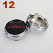 휠 센터캡 자동차 휠 스포츠 림 캡 62MM 클립 직경 중앙 캡 광선 볼크 레이싱 로고 스티커 휠 커버 허브, 12 12