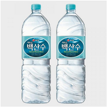 안전한 백산수 2L 무라벨 맑은 샘물 생수 물배달 수질 수원지, 노라벨 2리터 12병