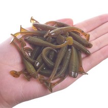 웜기어 감속기 20/50pcs Worms Soft Bait Jigging Wobblers Silicone Artificial Swimbait 0.8g 5cm Spiral Tail, [01] green, [02] 50pcs