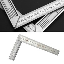 목공용직각자 알루미늄 스텐 90도 직각 눈금자 목공 쇠자 정밀 눈금자 300mm, 직각자