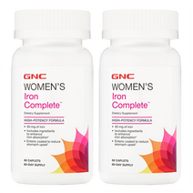 GNC 우먼 철분 엽산 및 비타민B12 함유 60정 X 2개, 2개(60정＋60정)