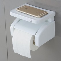 휴대폰거치 흡착식 두루마리 휴지걸이 업소용 교체 욕실 공중화장실 화장지 거치대