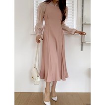 뷔스티에 플리츠 원피스 하객룩 정장원피스