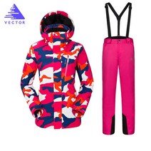 스키복 여성용 산악 방수 보온 스노우보드 재킷 + 바지 통기성 겨울 스노우